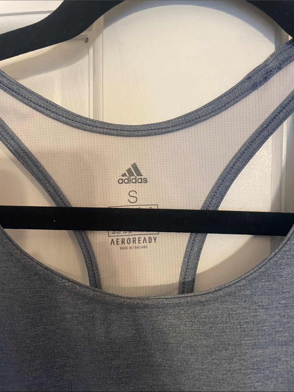 adidas Light Gray Racerback Performance Tank - Picture 2 of 3